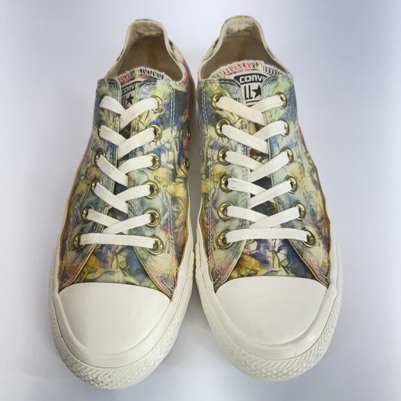 Converse All Star Women Sze 7 Low Top Floral Print 547279F Lace Up Casual Canvas - Picture 3 of 11